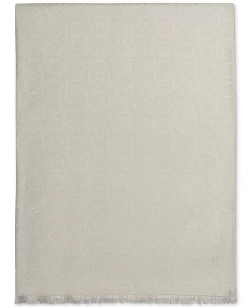 Calvin Klein Monogram Ck Logo-Print Pashmina Wrap Scarf
