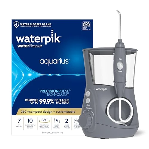 ‎Water Pik, Inc. Waterpik Aquarius Water Flosser Professional For Teeth, Gums, Braces, Dental Care, Electric Power With 10 Settings, 7 Tips