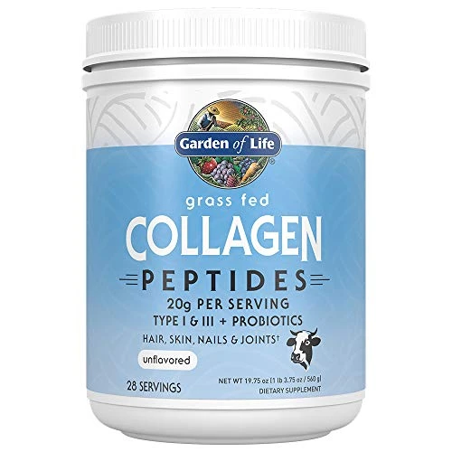 Garden Of Life Garden Of Life Grass Fed Hydrolyzed Collagen Protein Supplements Peptides Powder For Women Men Hair Skin Nails Joints, Post Workout, Paleo & Keto, 28 Servings, White, Unflavored, 1...