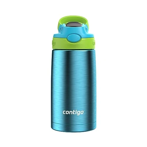 Ignite USA Contigo Aubrey Kids Stainless Steel Water Bottle With Spill-Proof Lid Cleanable 13Oz