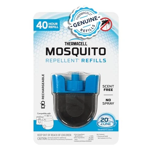 ThermaCell Rechargeable Mosquito Repeller Refills; Advanced Repellent Formula Provides 20 Foot Protection Zone; Compatible With
