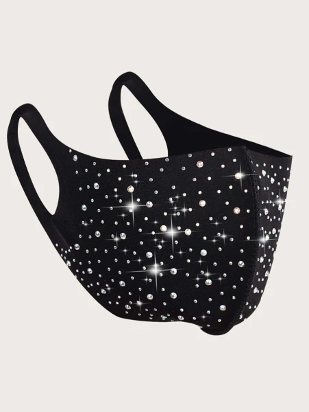 Shein Rhinestone Decor Face Mask