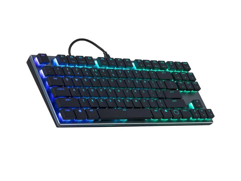 Cooler Master SK630 Tenkeyless Mechanical Keyboard with Cherry MX Low Profile Switches in Brushed Aluminum Design 