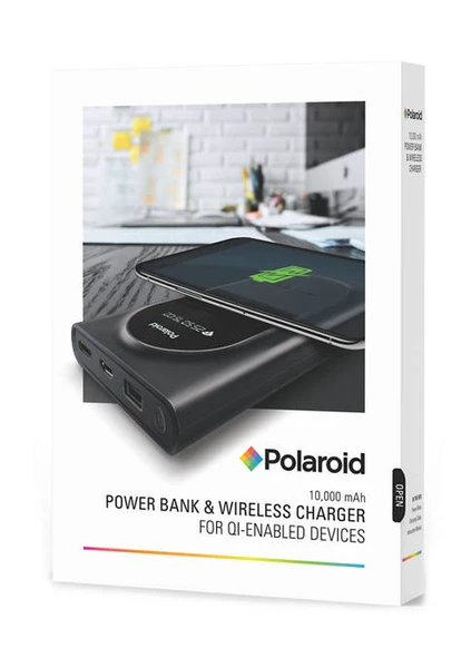 Polaroid Power Bank & Wireless Charger