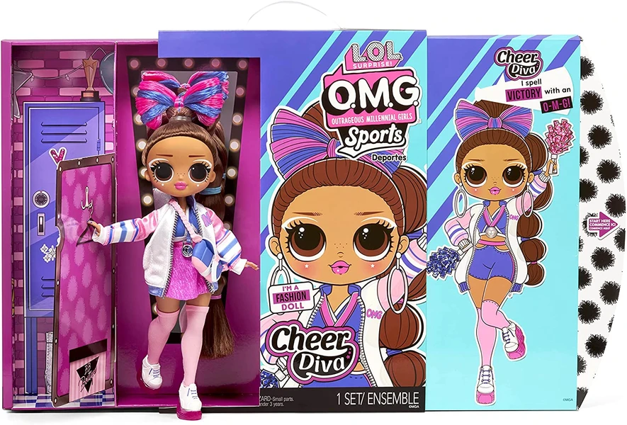 L.O.L. Surprise! OMG Sports Cheer Diva Competitive Cheerleading Fashion Doll with 20 Surprises 