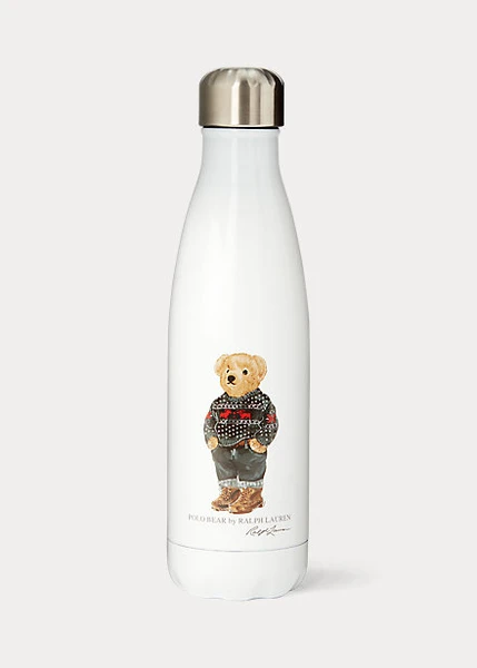 Ralph Lauren Holiday Sweater Polo Bear Water Bottle, 500 ml